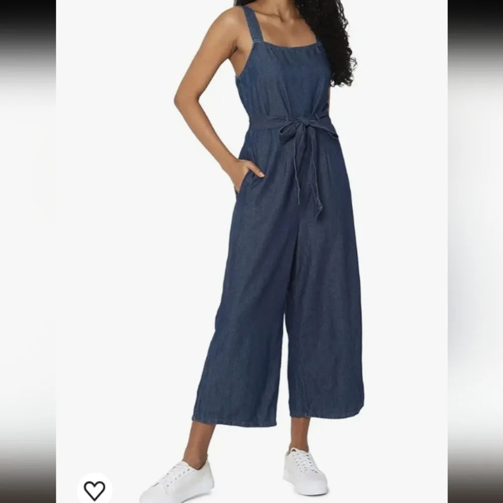 American Eagle Womem's Solid Chambray Culotte Jumpsuit Size 6 100% Cotton NWT